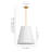 Elvaris 19" 1-Light Pleated White Fabric Pendant