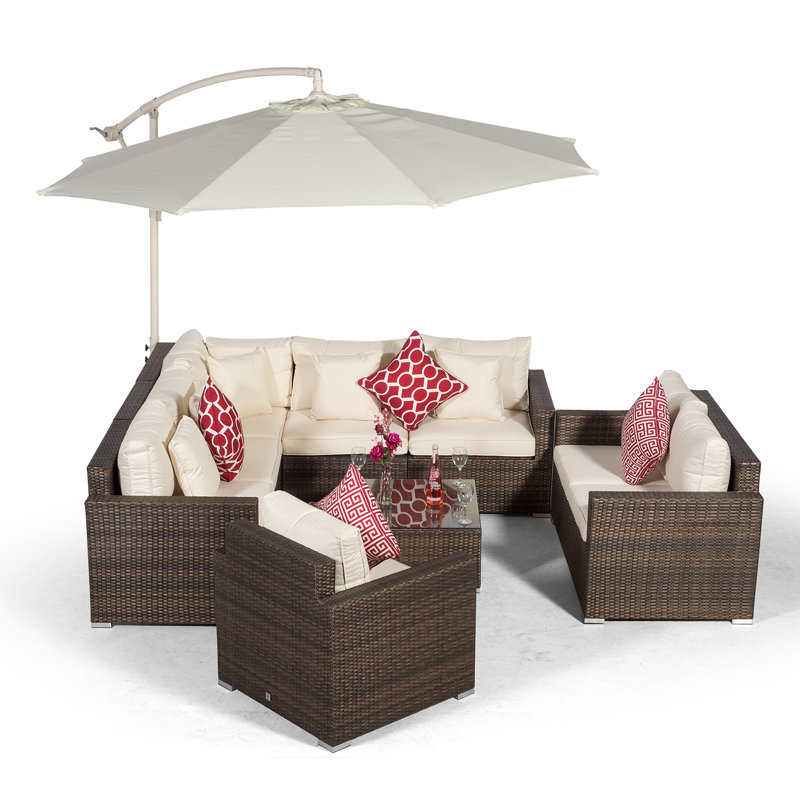 Yancey 5 Seater Rattan Corner Sofa Set