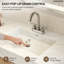 Robinet de salle de bain à ensemble central avec drain, robinet à 2 poignées -110871955