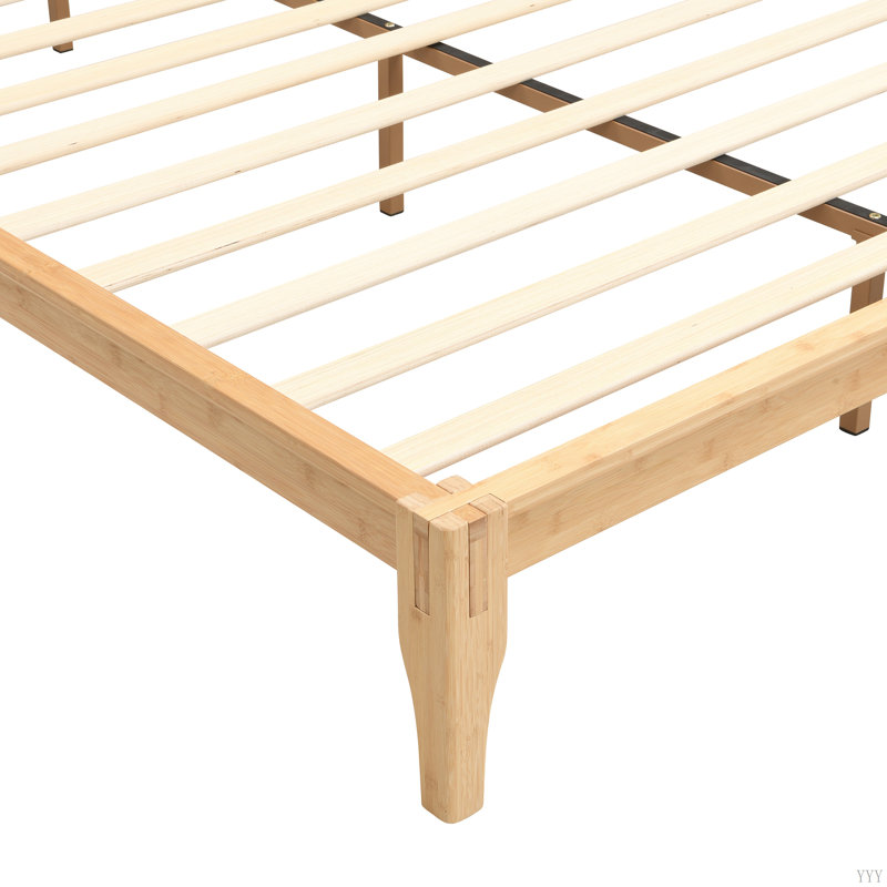 Lit standard en bois massif, Naturel, Double