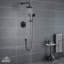 Système de douche à pluie à 2 fonctions Retro avec fixation manuelle à 3 réglages, valve brute et inverseur-71975805