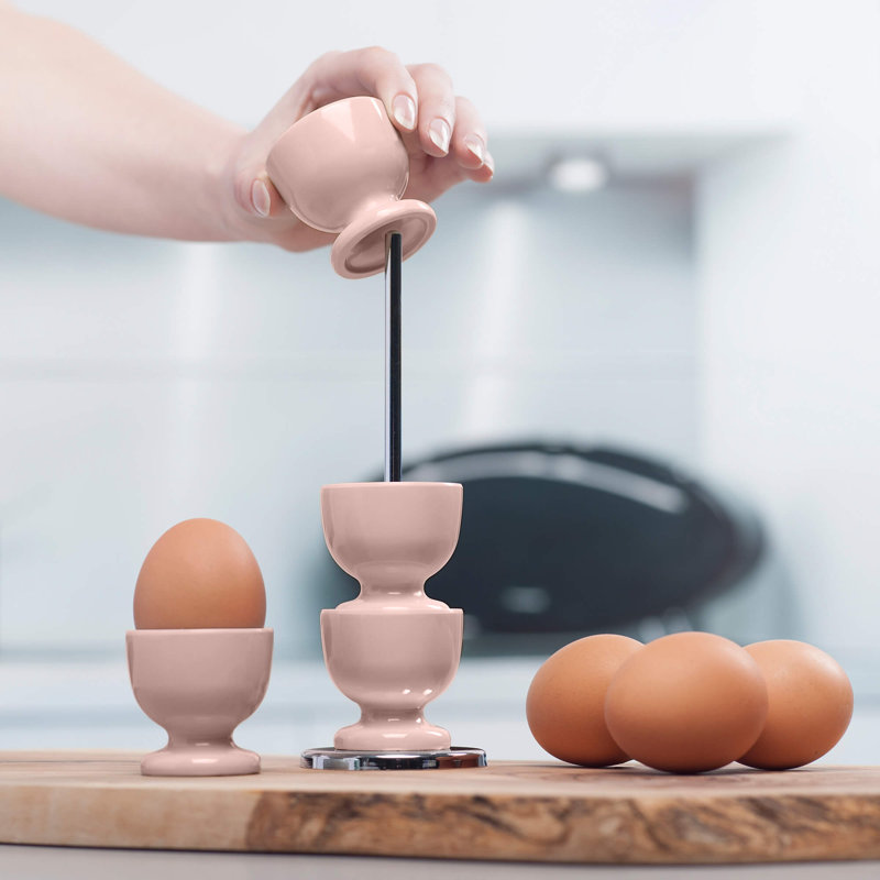 Melamine Stacking Egg Cup Set, Rose