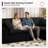 Comfy Boneless L Shaped Sectional Modular Cloud Sofa with Ottoman, Oversized Compression Deep Seat Couch, 3 Seater Living Room Set-910451957