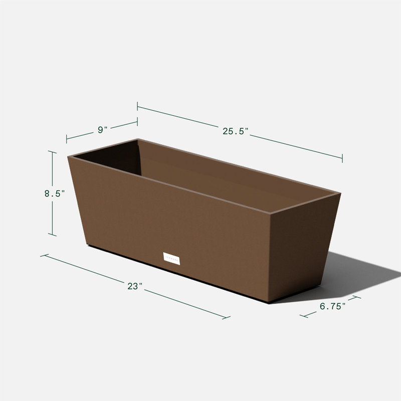 Espresso Contemporary 25.5" Recycled Plastic Window Box Planter