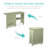 Folding Sewing Table Multi-Function Craft Table and Side Table-108201514
