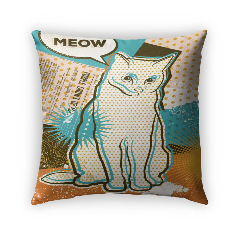 Cotton Blend Outdoor Reversible Throw Pillow, 26" x 26"