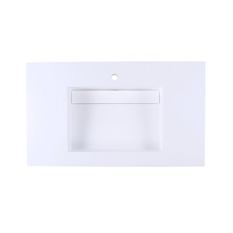 Kubista Bathroom Sink, Matte White, Single