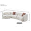 Canapé modulaire moderne surdimensionné avec structure en bois massif et canapé beige clair