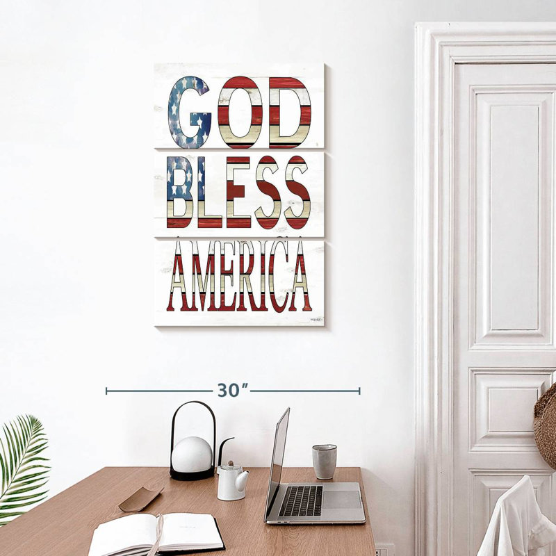 Kema Patriotic God Bless America, H 32 po x l 20 po