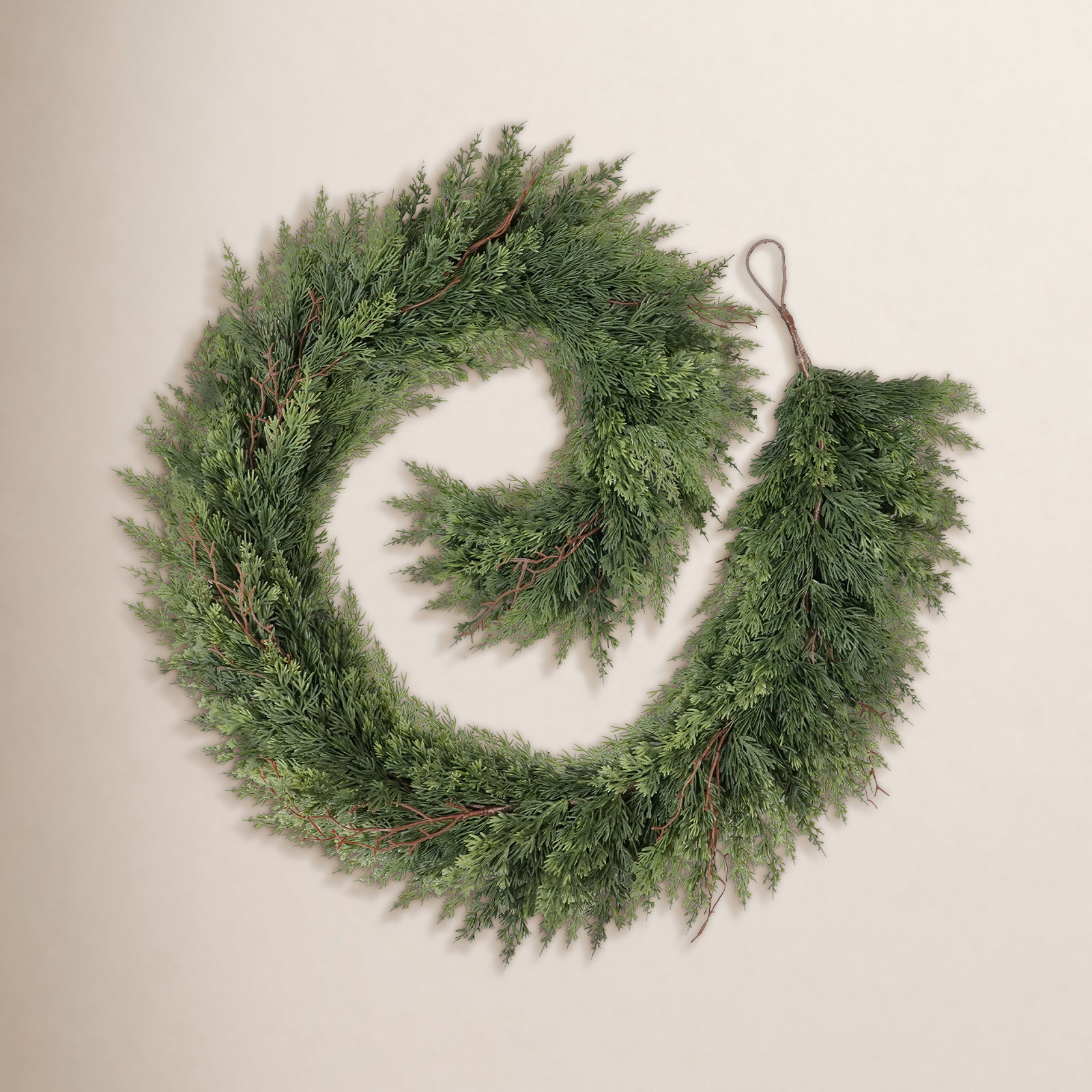 15"Christmas Norfolk Pine Garland Greenery, 72.8" H x 12.9" W x 12.9" D, 1