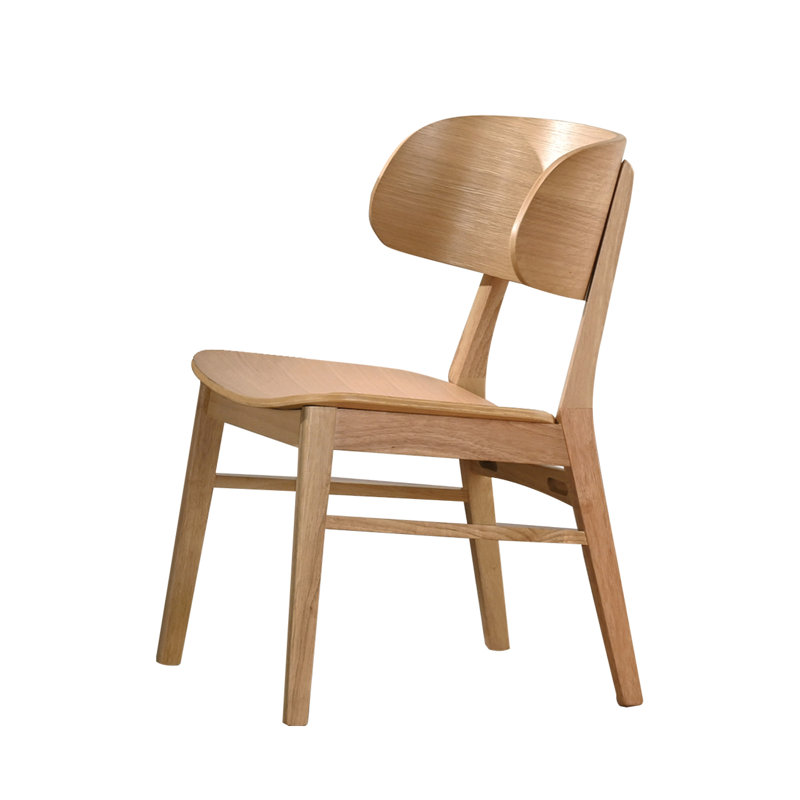 Eubank Barrel Back Side Chair, Natural Oak