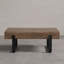 Table basse rectangulaire en chêne rustique l 46 po x P 24 po avec pieds en acier, 2 tiroirs de rangement et finition en bois