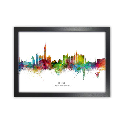 Dubai United Arab Emirates Skyline by Michael Tompsett - Print