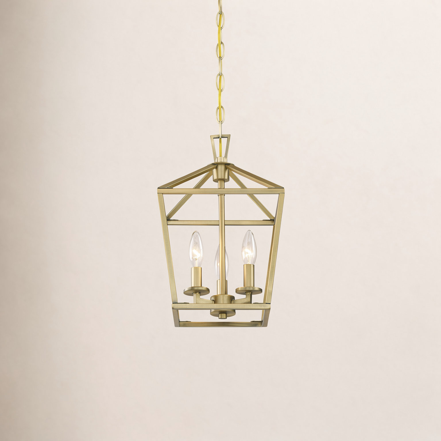 Hastings 3-Light Chandelier, Warm Brass