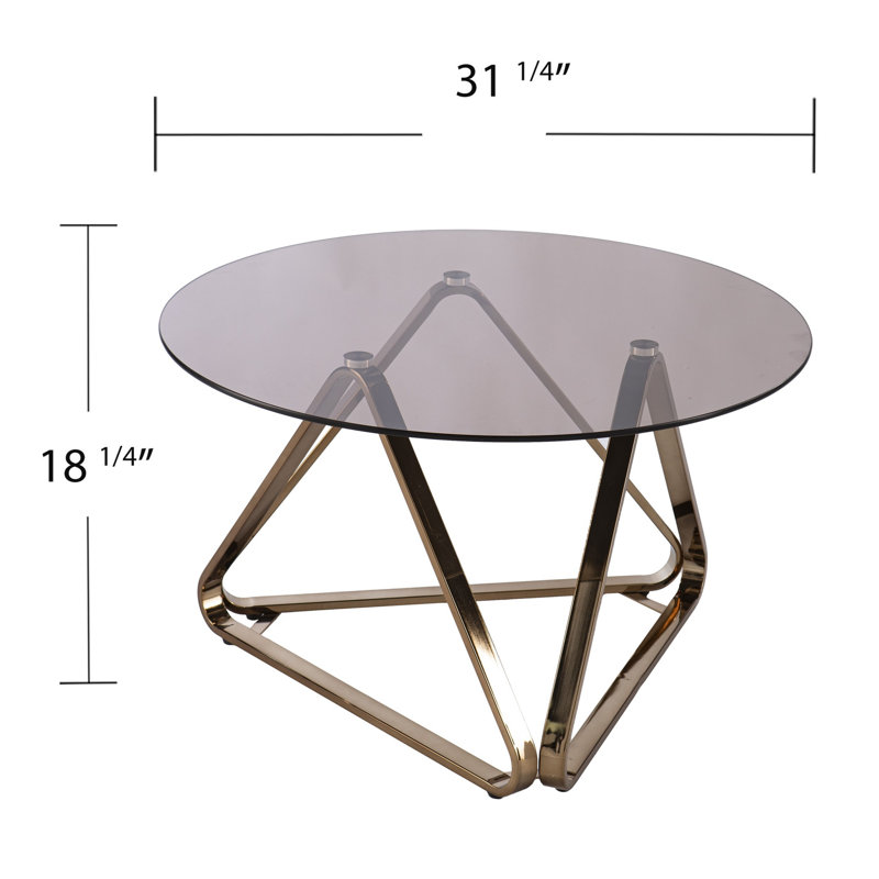 Table basse à 4 pieds avec rangement Ahrianna
