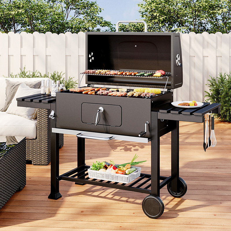 Dakota Fields Geistown 161cm W Charcoal Grill