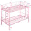 Lit superposé en métal avec lit gigogne rose - Délice de chambre à coucher moderne, conception d'espace, construction durable, fonctionnement silencieux et stable, grande capacité de charge, escalier sécuritaire inclus, lit simple-131205137-131205140