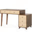 Bureau d'ordinateur de style rétro avec 5 tiroirs, bureau spacieux et configuration réglable pour les espaces de travail modernes