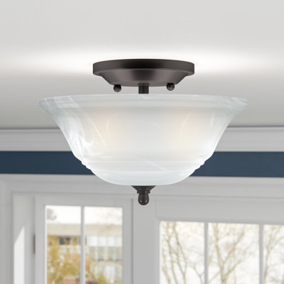 Ravenscroft Glass Semi Flush Mount
