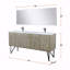 Meuble-lavabo double 72 po de largeur x 20 po de profondeur, comptoir en quartz blanc-1276902523-1276902522