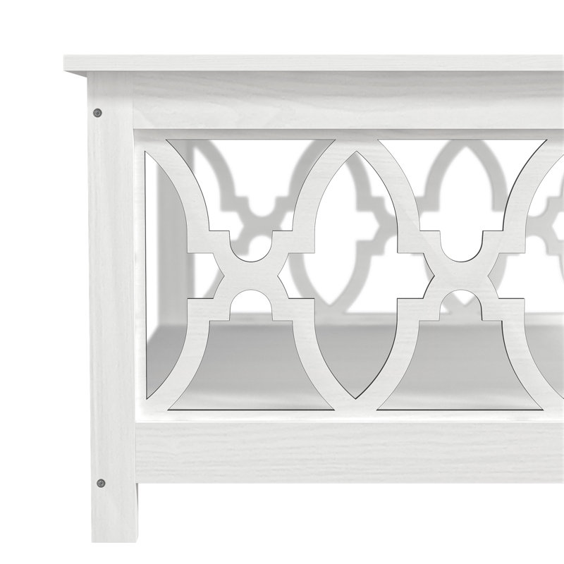 Table basse Chessani, Blanc perle
