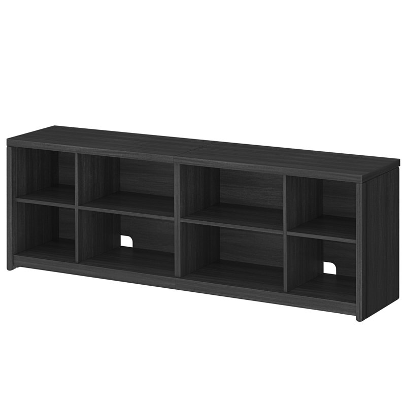 Tv Cabinet With Storage Shelves, Black