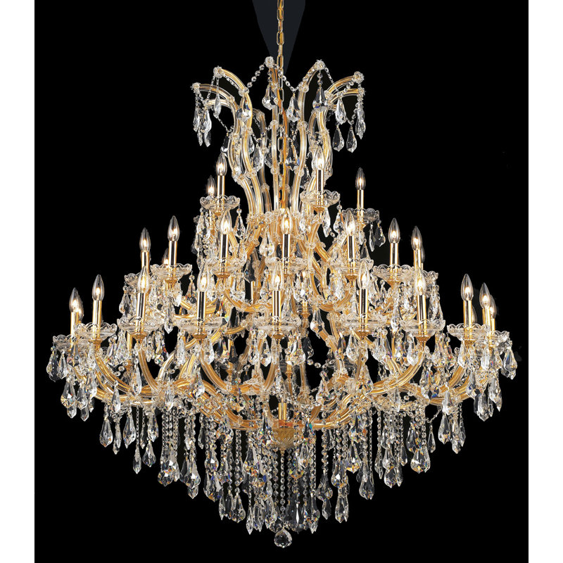 Yarmouth 41 - Light Tiered Chandelier, Gold / Crystal (Clear) / Royal Cut