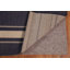 Tapis rayé en jute noué à la main 7 pi 10 po x 9 pi 10 po beige / bleu