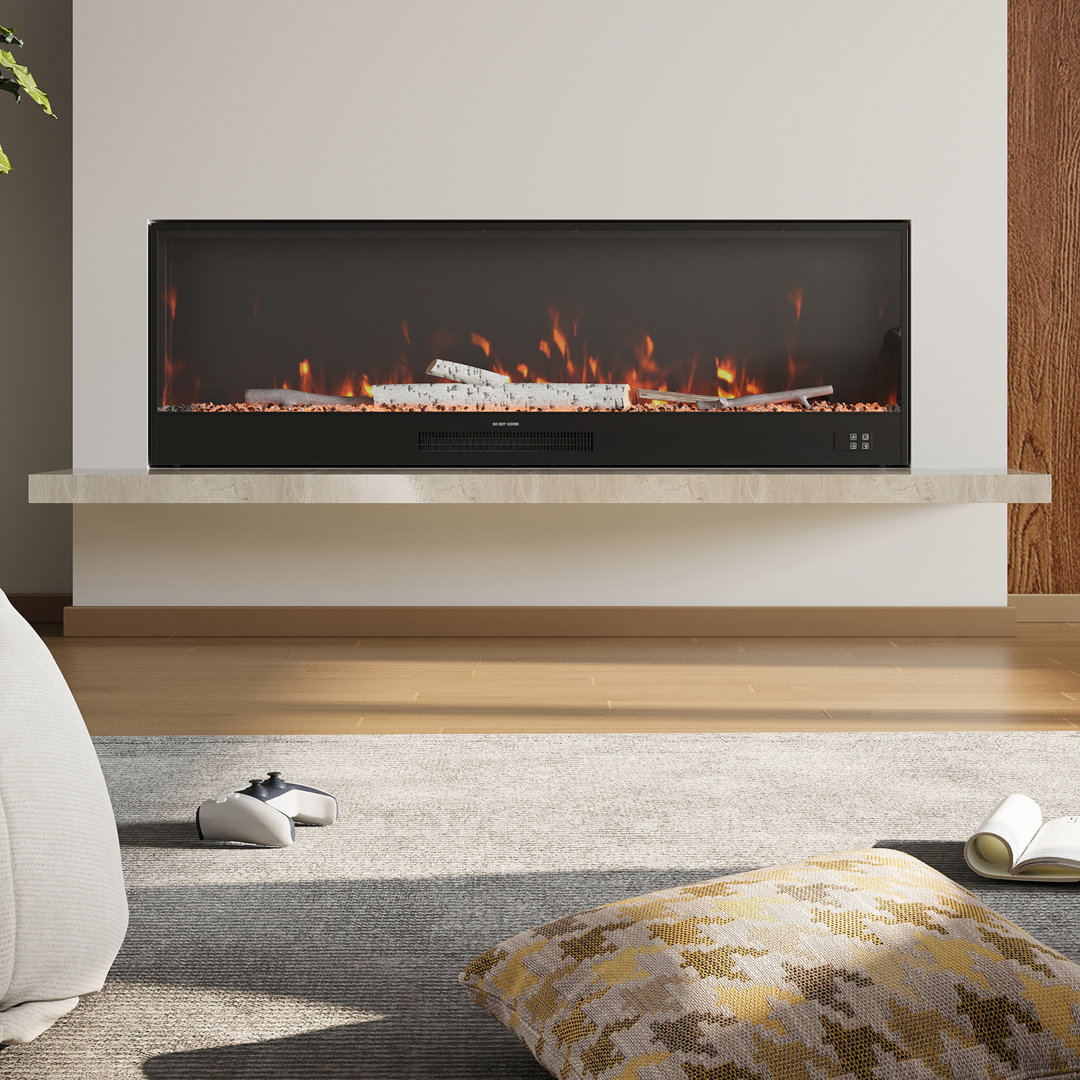 Wifi Electric Fireplace  with Remote Control,12 Flame Colours