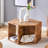 Hexagonal MDF Coffee Table, Characteristic Pattern Stickers, Multi-Hole Design To Give More Storage Space