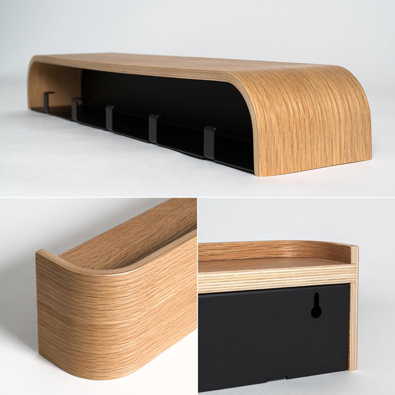Wall 5 - Hook Coat Rack, Oak