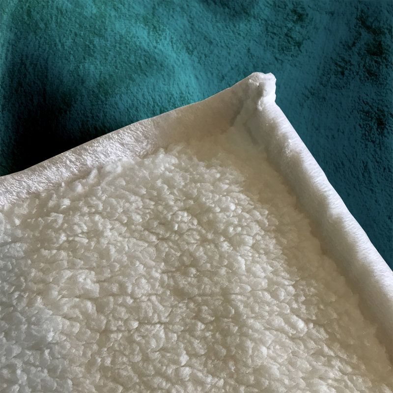 Plain Weave / Muslin Throw Blanket, Blue/Black
