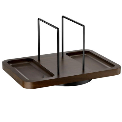 Porte-serviettes de table pour table, distributeur de serviettes de table rotatives avec panier à salières et poivrières, porte-serviettes en papier pour la salle de bain