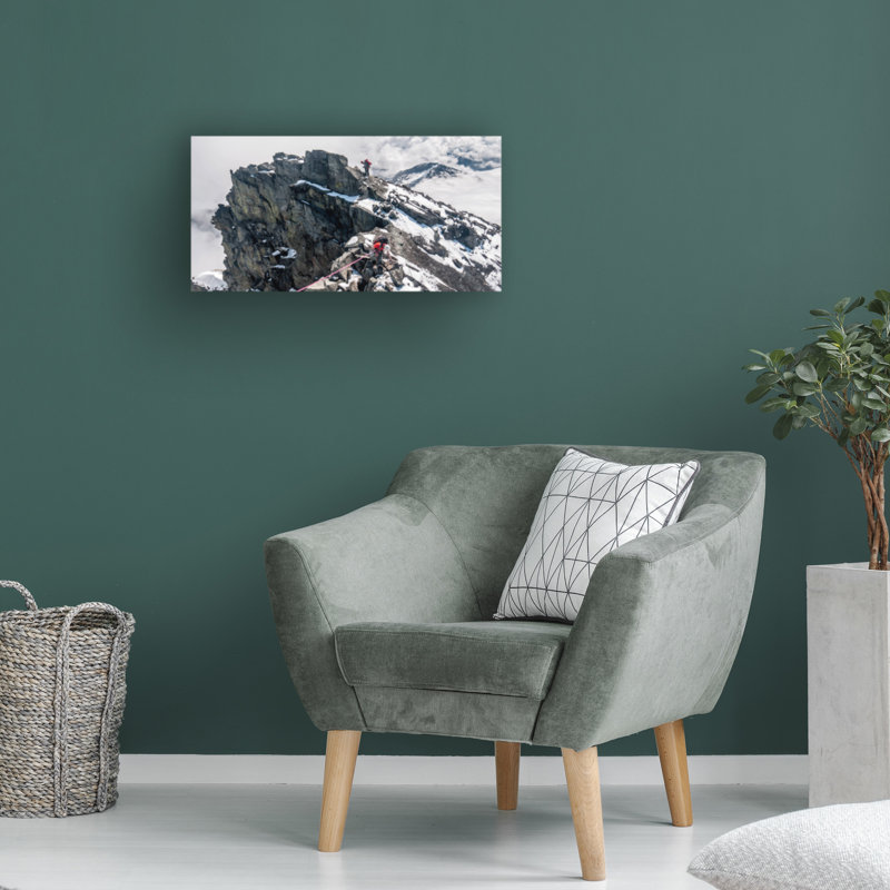 Art sur toile, "Randonnée à la ligne" par Daniel Rander, H 10 po x l 19 po