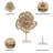 Aluminum Salma Gold Flower Statuary - Elegant Decorative Object-160313034