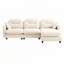 Canapé modulaire en chenille 3 places avec 2 coussins et repose-pieds-144501663-144501634-144501635