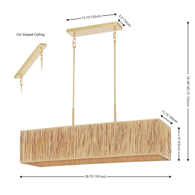Luminaire suspendu extensible 5 lumières Amangiri