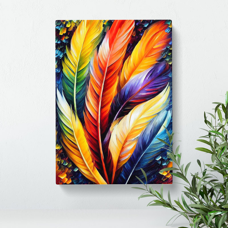 Beautiful Feathers No.2 - Wrapped Canvas, 60cm H x 40cm W x 3cm D