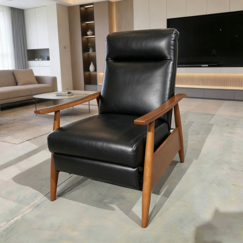 Fauteuil inclinable réglable, Black Leather