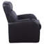 Fauteuil inclinable noir rembourré avec porte-gobelet