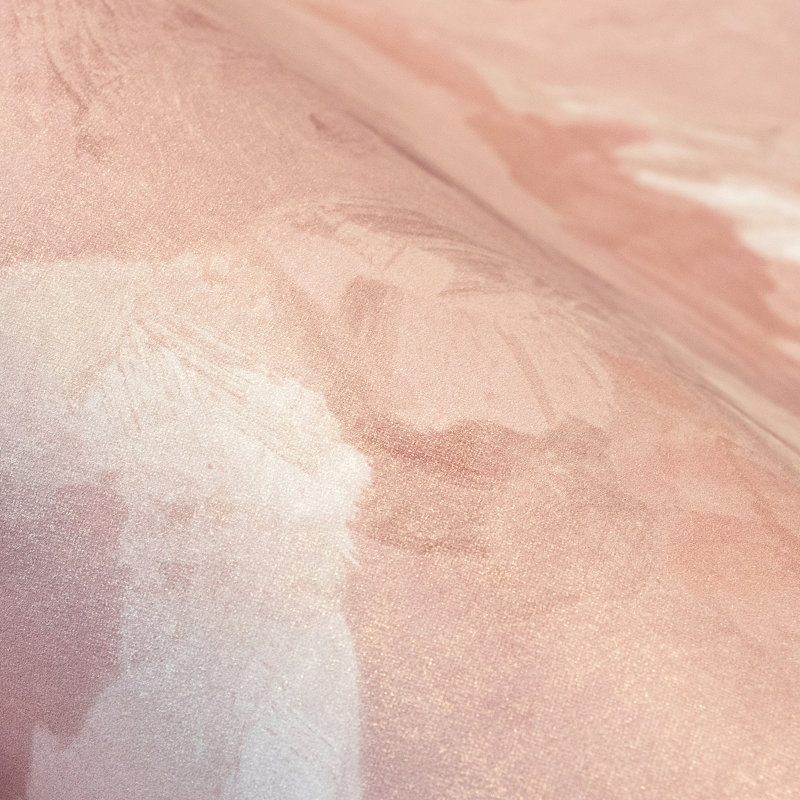 Julie Feels Home Collection Glitter/Shimmer Abstract Plain Paeonia Wallpaper Roll, Blush