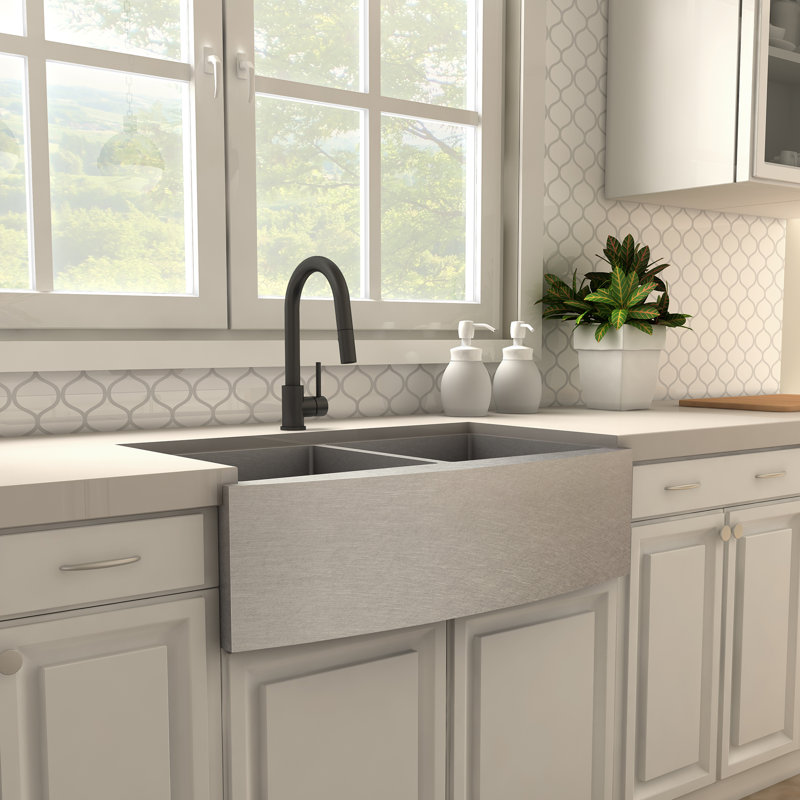 Dante Pull Down Single Handle Kitchen Faucet with Side Spray and Accessories, Matte Black