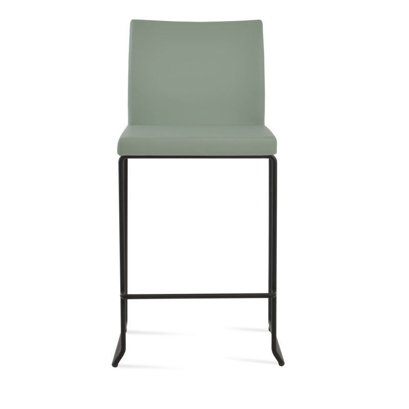 Tabouret de bar et de comptoir empilable Aria, Tabouret de bar (siège d'une hauteur de 29 po), Noir, Rouge foncé PPM