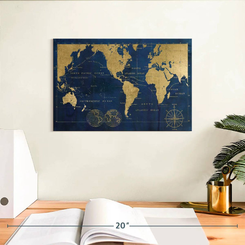 Carte du monde Aligo, H 8 po x l 12 po