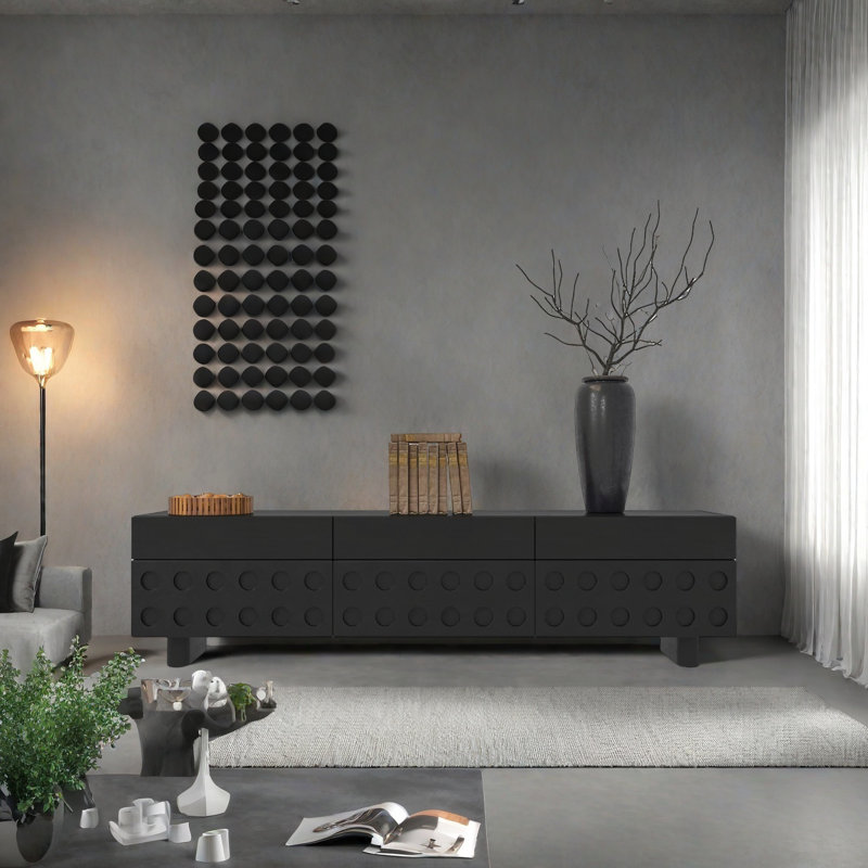 Meuble télé Nordic, H 21,7 po x L 70,9 po x l 15,7 po