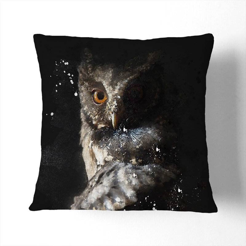 Square Throw Cushion, 40cm H x 40cm W x 15cm D, Black