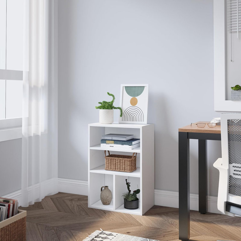 Ebern Designs Bookcase, 3-Tier Adjustable Open Storage Shelf Display Bookshelf, HOFB024, 28.3"H x 19.7"W x 11.8"D