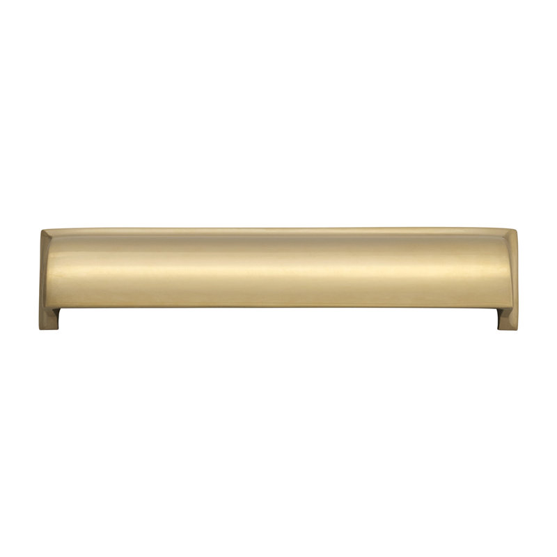 Parkview Collection Cup Pull - Cabinet Knob - Transitional Hardware for Drawers & Cabinets, Unlacquered Polished Brass, 3"