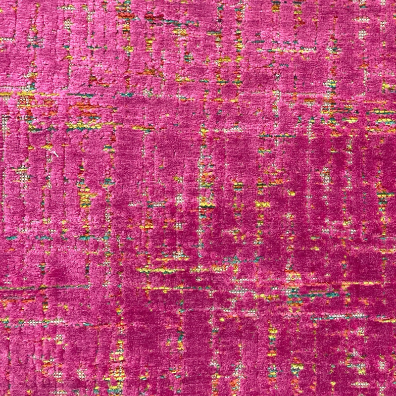 Coussin Plutus Luxe Aurora, Carrée, H 18 po x l 18 po, Doré / fuchsia