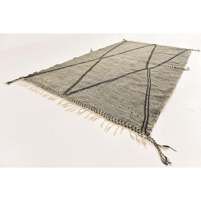 Tapis noir et blanc Orpheus